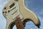 Seth Lee Jones Guitars - custom natural distressed finish electric guitar.