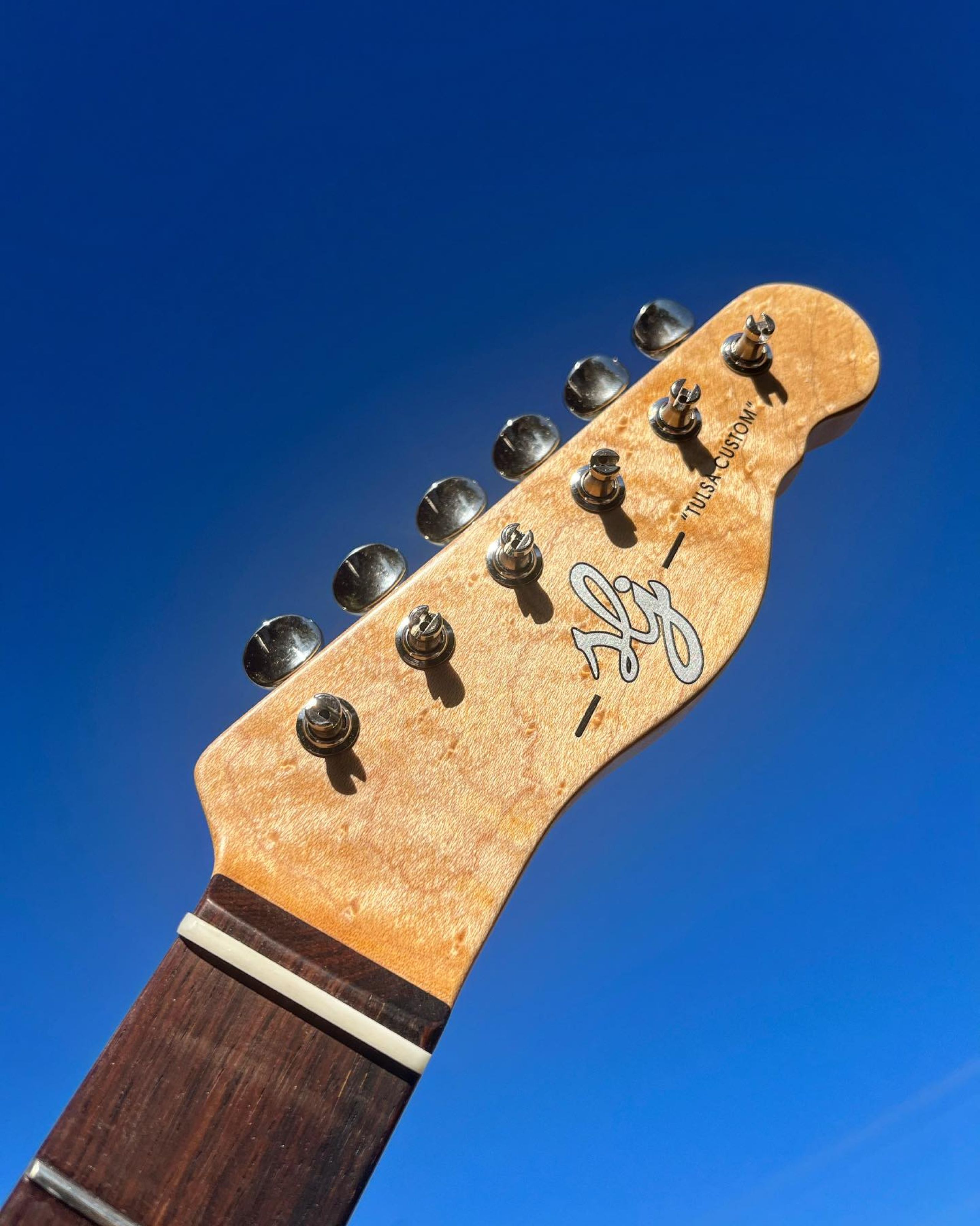 Seth Lee Jones Guitars - custom electric guitar headstock.